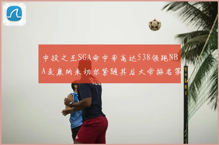 中投之王SGA命中率高达538领跑NBA麦康纳米切尔紧随其后大帝排名第七